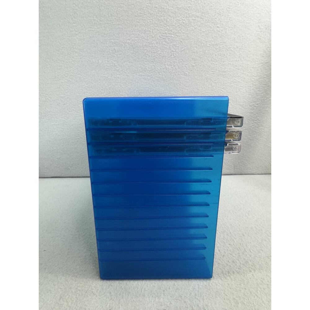 Vtg Blue 30 CD DVD Storage Disc Wall Mountable Holder Rack Atlantic - Picture 4 of 12